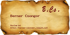 Berner Csongor névjegykártya